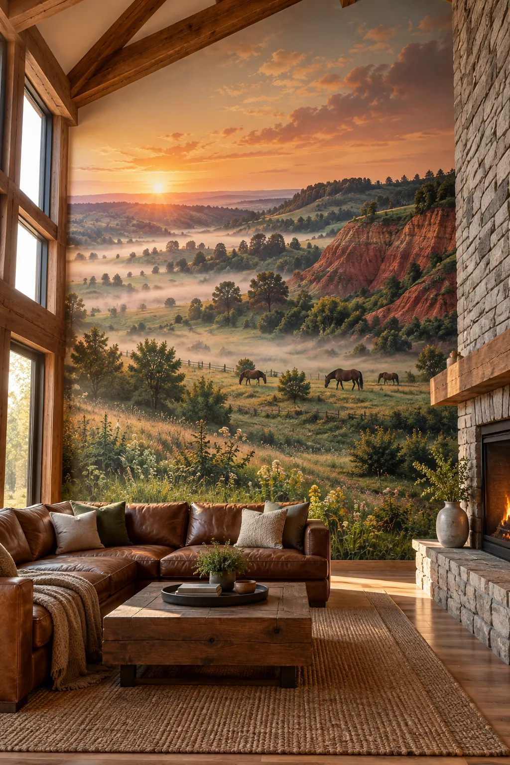 Custom printed wall mural concept for a space in Caledon, Ontario