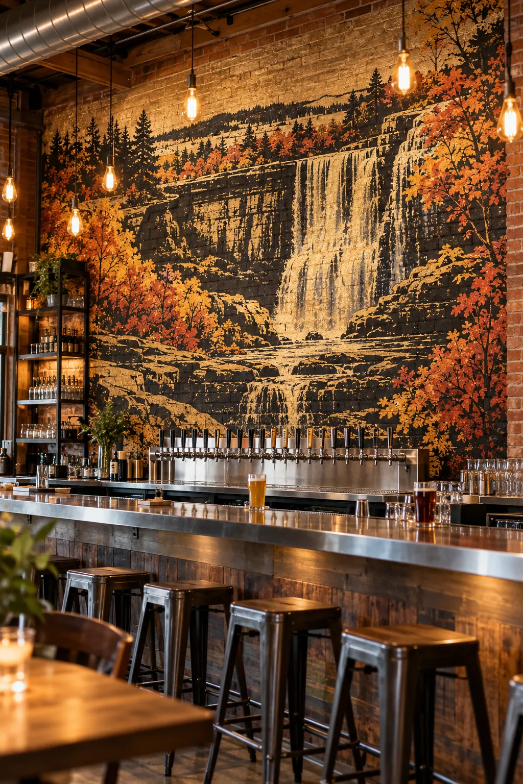 Custom printed wall mural concept for a space in Hamilton, Ontario