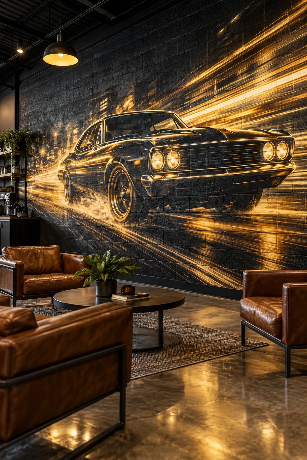 Custom printed wall mural concept for a space in Oshawa, Ontario