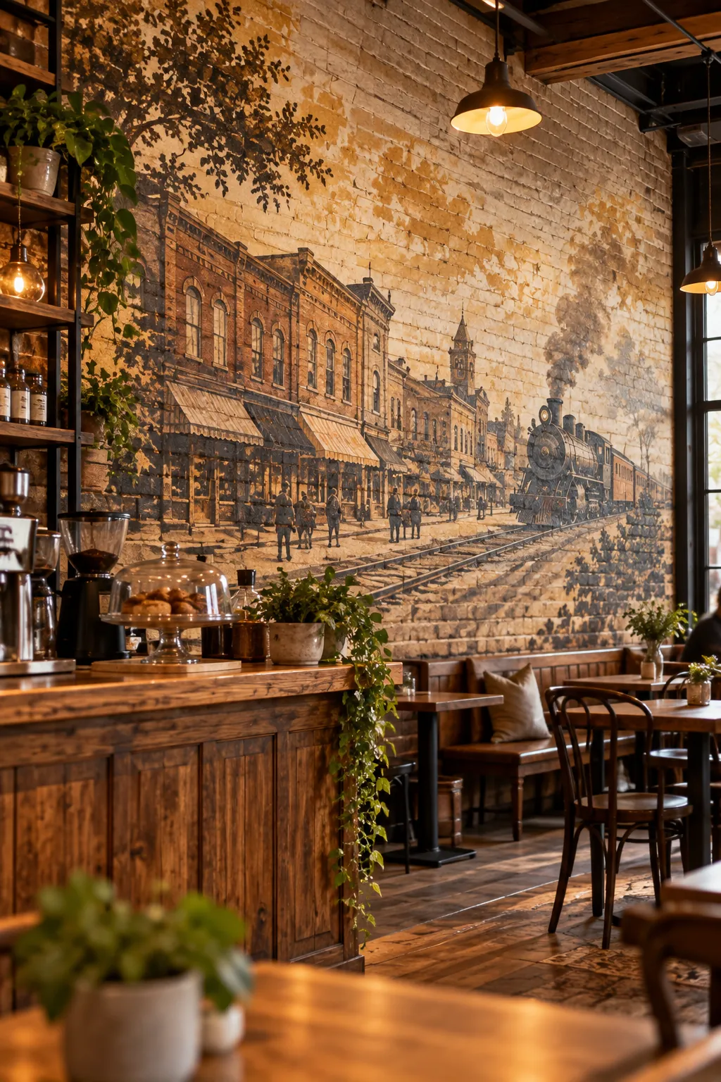 Custom printed wall mural concept for a space in Whitby, Ontario