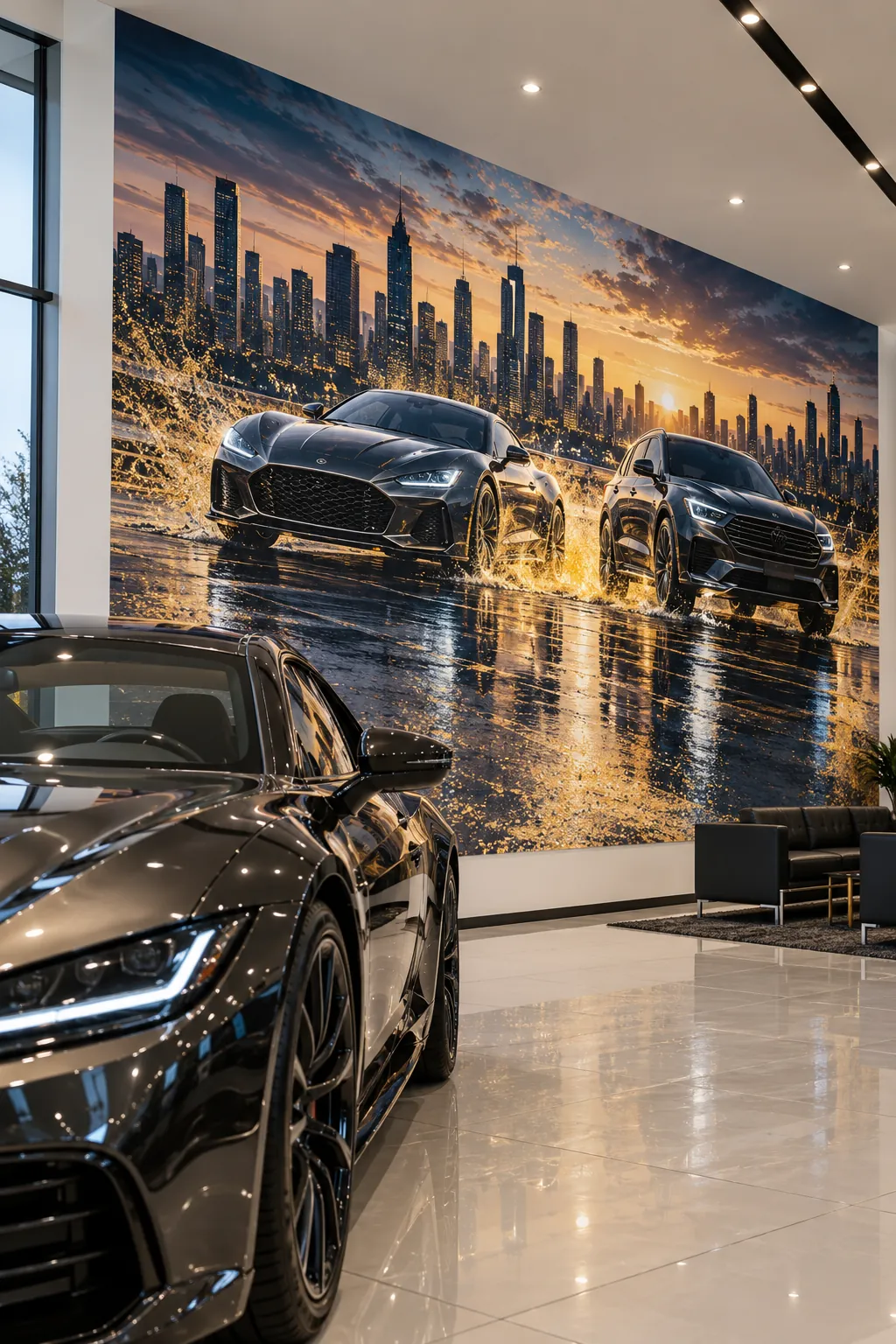 Retail & Showroom Murals — example of a custom wall mural printed directly onto the wall