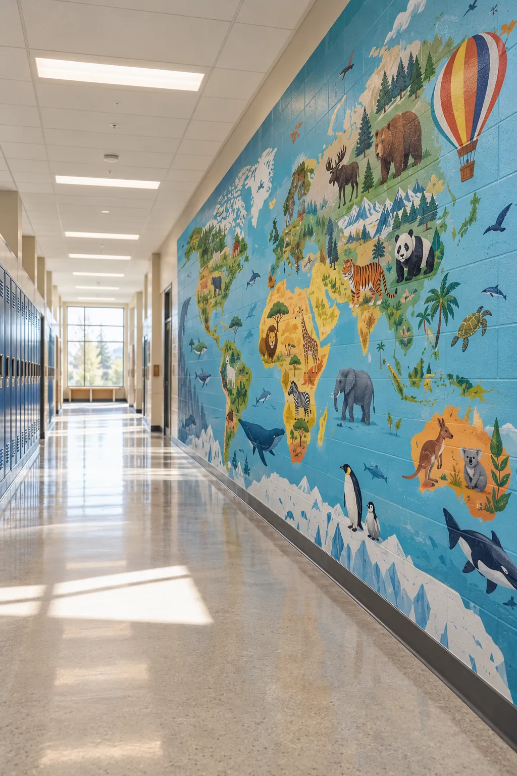 School & Daycare Murals — example of a custom wall mural printed directly onto the wall